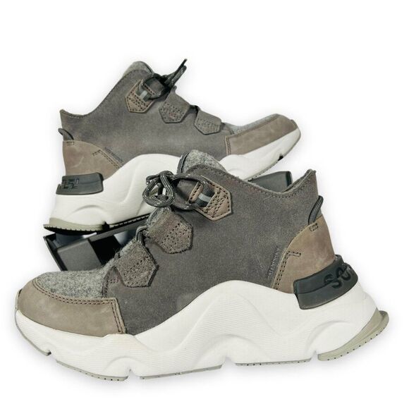 Sorel Kinetic RNEGD Caribou WP Boots Grey NL4398-052 Women's 6 - Picture 1 of 13